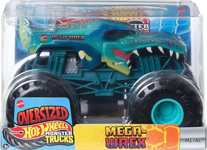 Hot Wheels Monster Trucks Vehículo de Juguete Mega Wrex Escala 1:24 para niños de 3 años en adelante