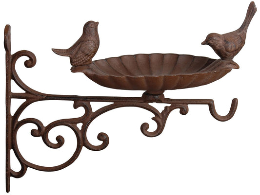 Esschert Design FB163 Baño de Pájaros de Hierro Fundido con Soporte