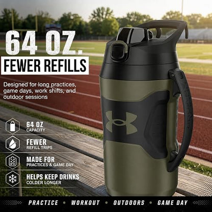 Under Armour Botella de agua de 64 onzas, verde
