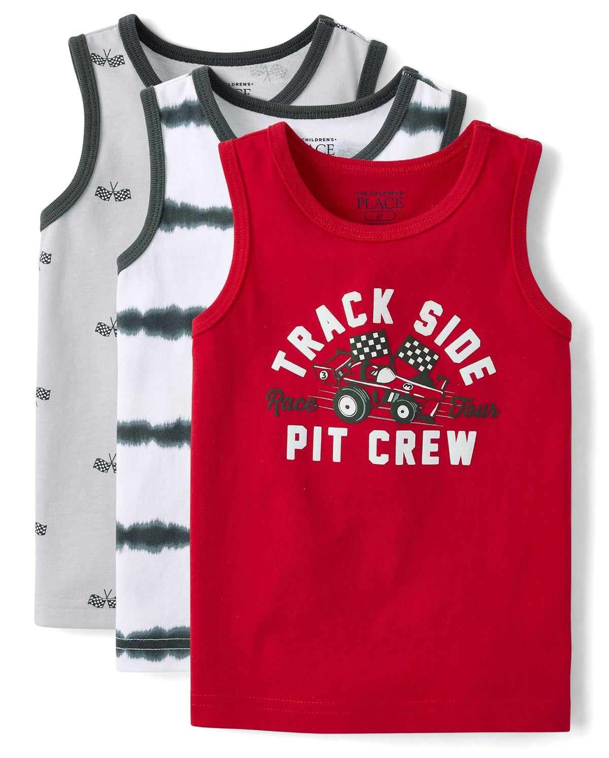 The Children's Place Camisetas Gráficas Manga Corta para Niño - Motoroil 3 unidades - 3T