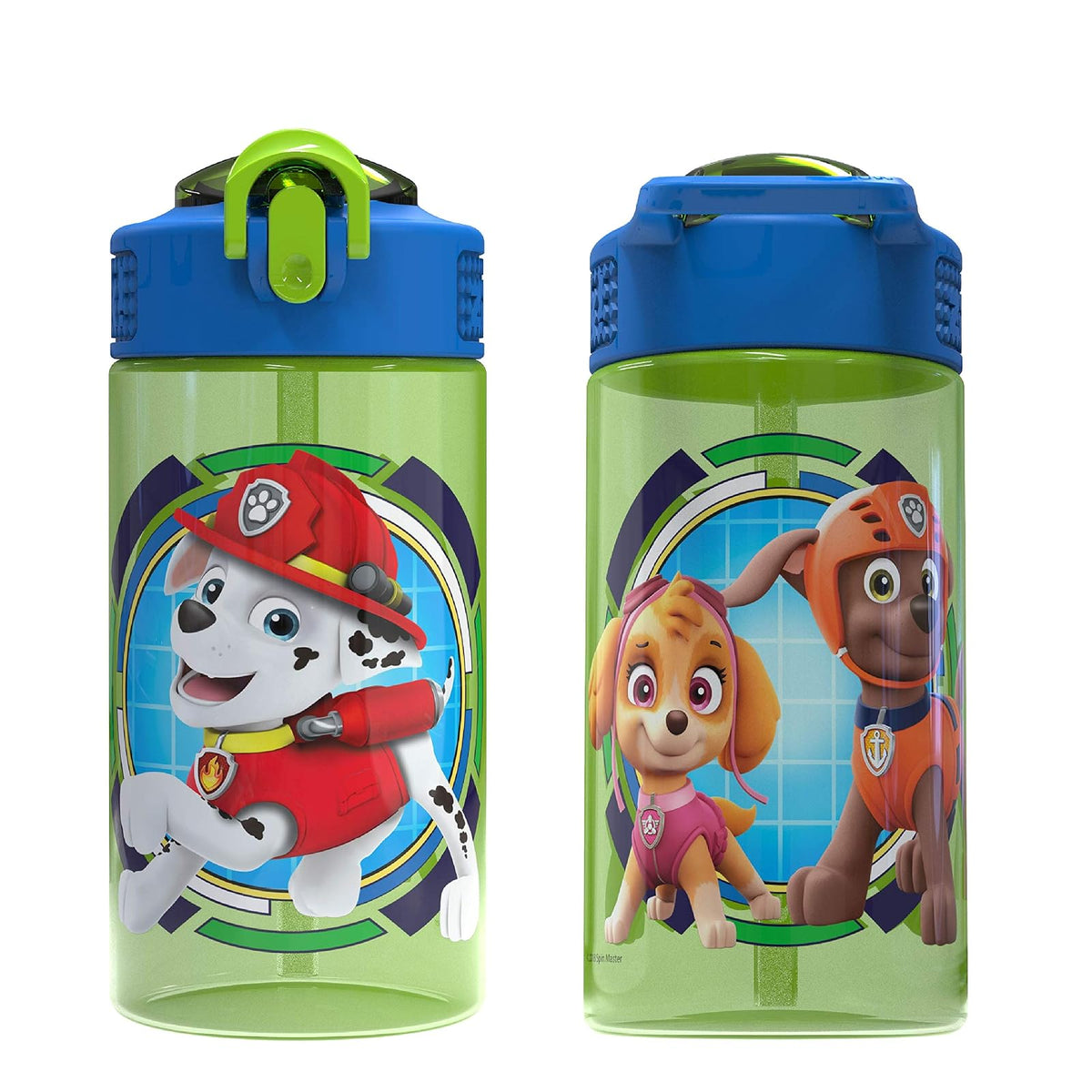 Zak Designs PWPL-T120 Paw Patrol Water Bottles, 16 oz, Rocky, Rubble & Chase