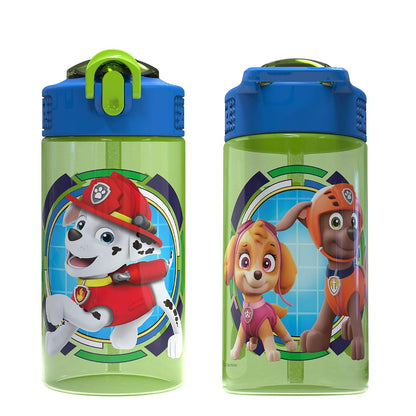 Zak Designs PWPL-T120 Paw Patrol Water Bottles, 16 oz, Rocky, Rubble & Chase