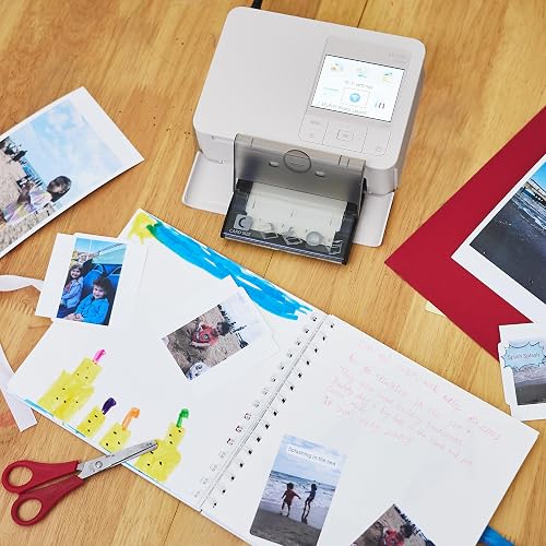 Canon Impresora Selphy CP1500 Blanco | Incluye casete de papel, adaptador de corriente y cable de CA para impresión, organización y alimentación