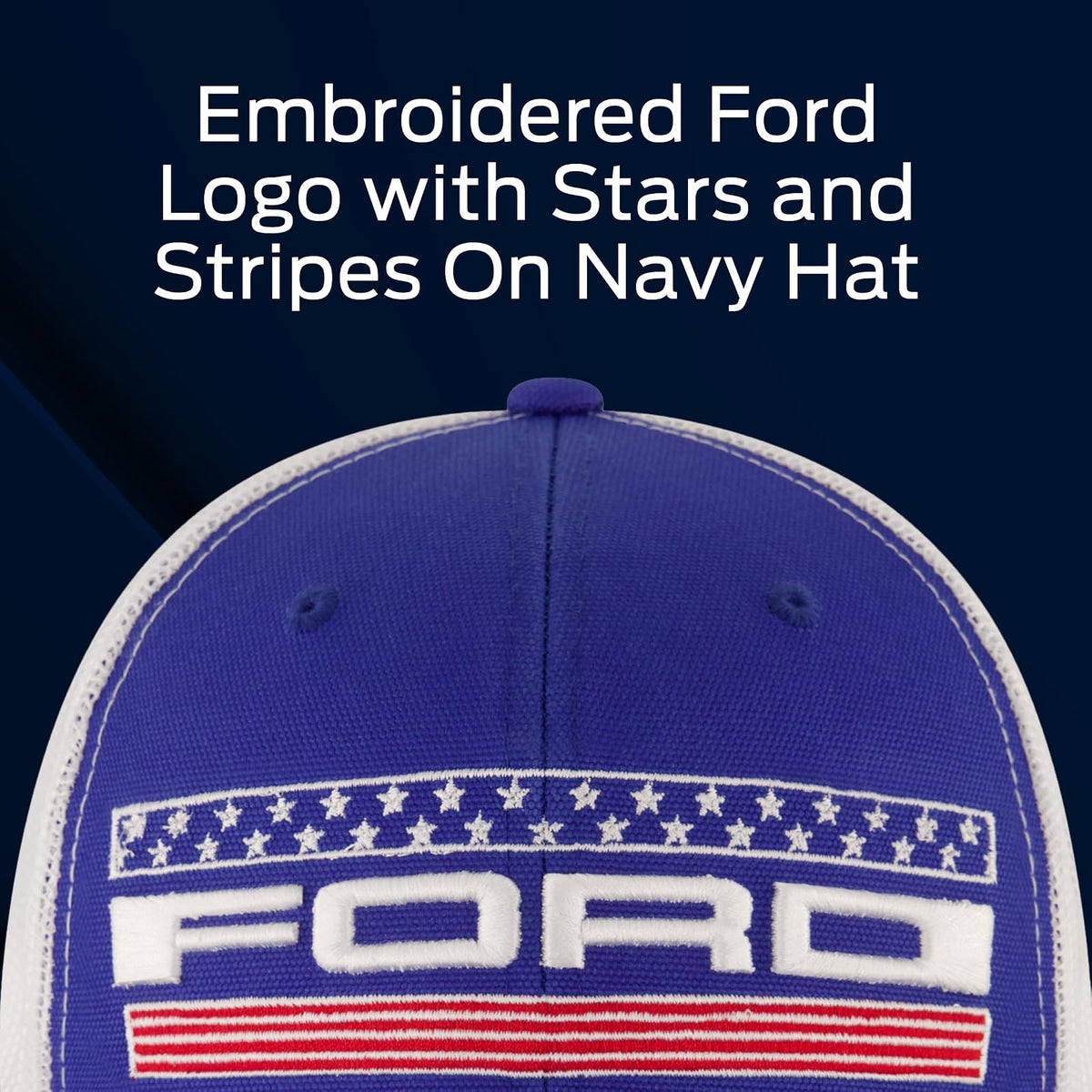 Ford Truck Hat, Logo Mesh Adjustable Baseball Cap with Curved Brim