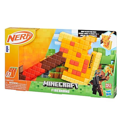 NERF Lanzador Minecraft Firebrand Hacha 6 Dardos
