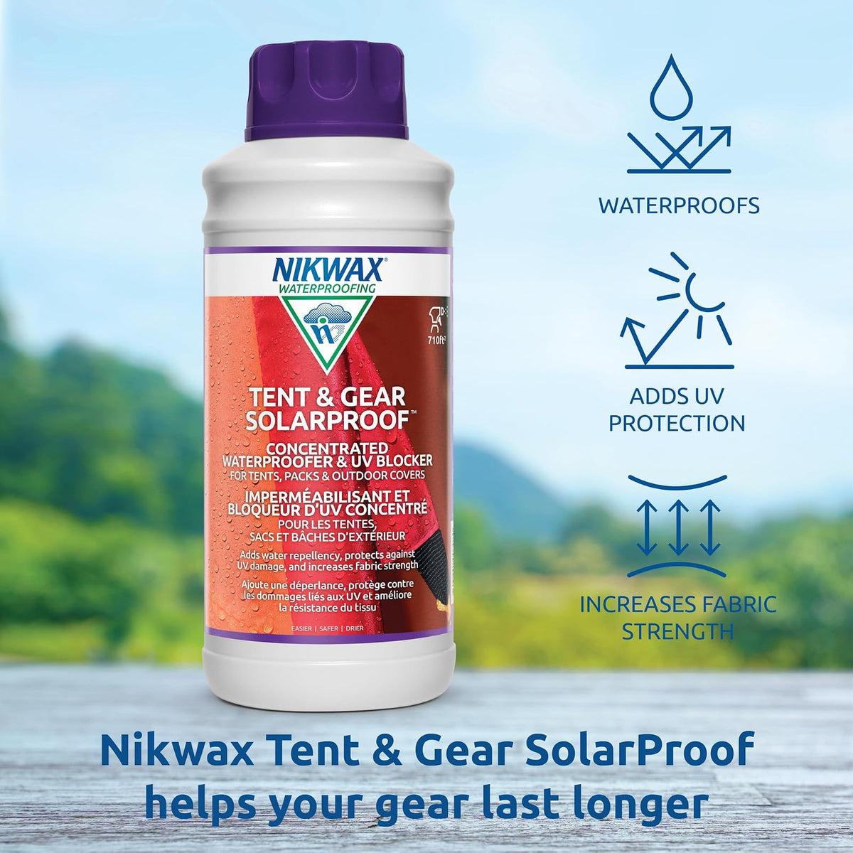 Nikwax concentrada Tienda de campaña y Gear Solar Prueba impermeabilizante