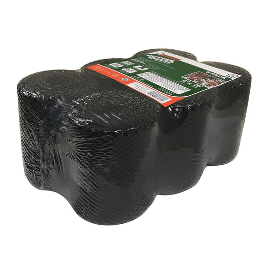 Frost King VX6206 VX620 Protector de canalón de plástico de 6 pulgadas x 20 pies, paquete de 6, negro, paquete de 6