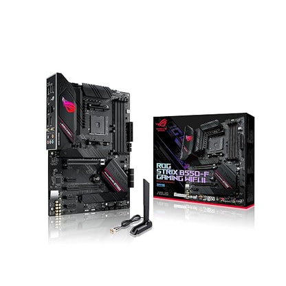 ASUS ROG Strix B550-F Gaming WiFi II AMD AM4 ATX Tarjeta Madre Gaming | AMD AM4 (Ryzen 5000/3000), DDR4 hasta 4800 (OC), 14 fases DrMOS, PCIe 4.0 x16, 2 ranuras M.2, WiFi 6E, LAN Intel 2.5Gb