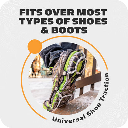 Yaktrax Diamond Grip - Tacos de tracción para Todas Las Superficies para Caminar sobre Hielo y Nieve (1 par)