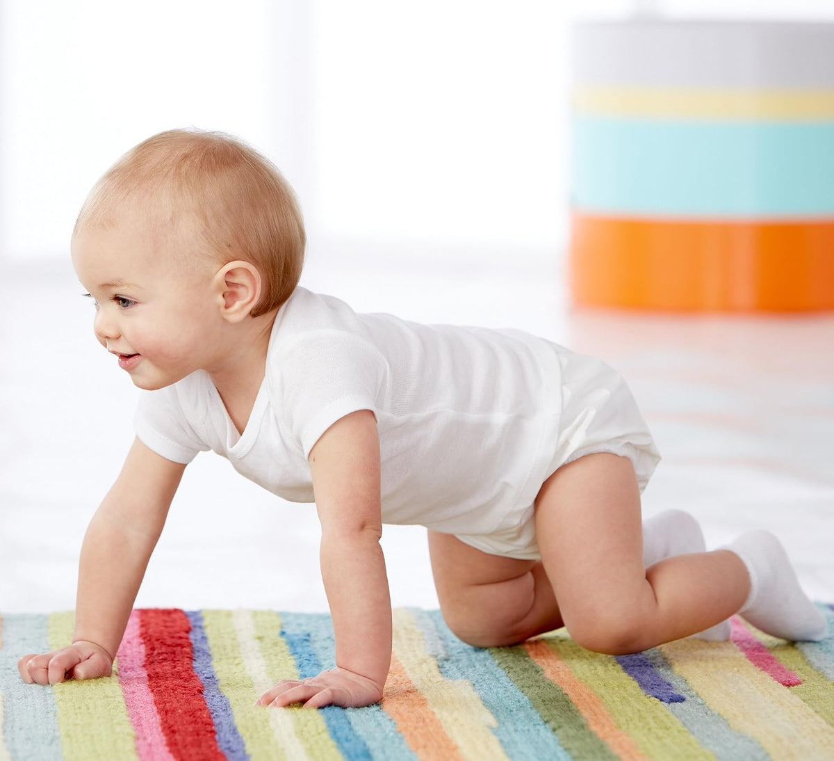 Gerber - Pantalones Impermeables para niñas, Blanco, 6-9 Meses