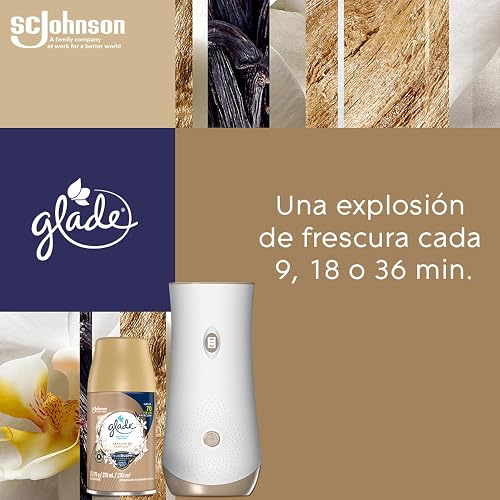 Glade Aromatizante para Hogar Automático Vainilla Aparato y Repuesto 270 ml
