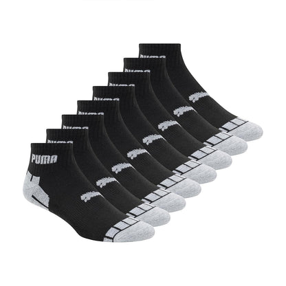 PUMA 8 Pack Athletic Cushioned Quarter Crew Socks Calcetines deportivos Hombre