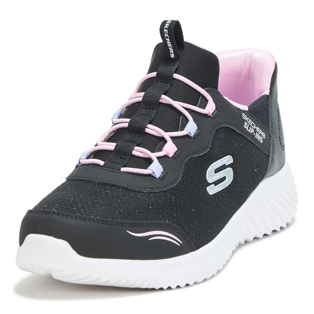 Skechers Bounder Slip-Ins Zapatos sin Cordones para Niña - 18.5 cm - Negro -