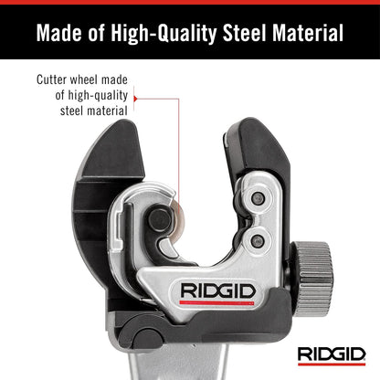 RIDGID - Cortatubos RIDGID 118 para Cobre, Herramienta 2 en 1 para Espacios Reducidos, Corte Preciso y Compacto