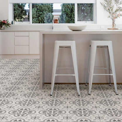 FloorPops FP2953 - Azulejos Remy, despegar y pegar, color gris
