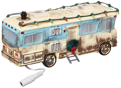 Department 56 Departamento 56 National Lampoon día Festivo de Navidad del Primo Eddie RV 4056686 Snow Village Christmas Vacation The Griswold Holiday Garage Iluminado Edificio, Multicolor
