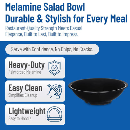 Carlisle FoodService Products 800B03 - Ensaladera de melamina, 26 onzas, color negro