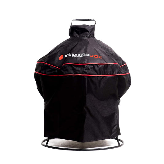 Kamado Joe Joe Jr KJ15080420 - Barbacoa portátil de cerámica de carbón Vegetal de 34,3 cm con asa Superior y Doble Costura en Color Negro