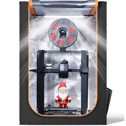 Carcasa para impresora 3D con iluminación LED, resistente al polvo, cubierta protectora de temperatura constante para Creality Ender 3/Ender 3 Pro/Ender 3V2/Ender 3S1/Neo/Anycubic Elegoo, 28.7 x 25.6 x 21.6 pulgadas