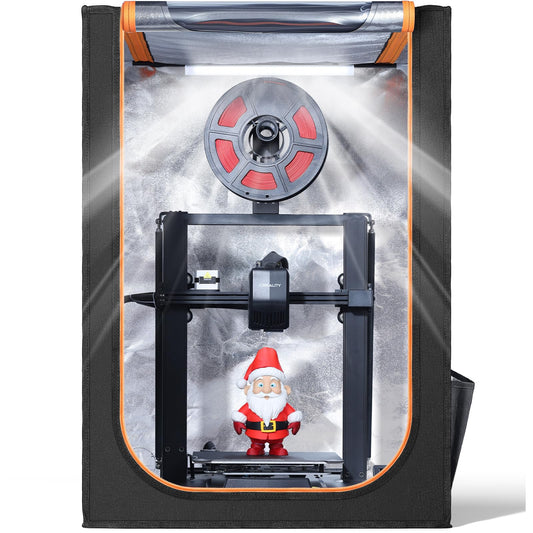 Carcasa para impresora 3D con iluminación LED, resistente al polvo, cubierta protectora de temperatura constante para Creality Ender 3/Ender 3 Pro/Ender 3V2/Ender 3S1/Neo/Anycubic Elegoo, 28.7 x 25.6 x 21.6 pulgadas