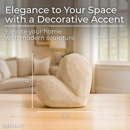 Sagebrook Home 13216-07 - Figura Decorativa (28 cm), diseño de corazón, Color Dorado