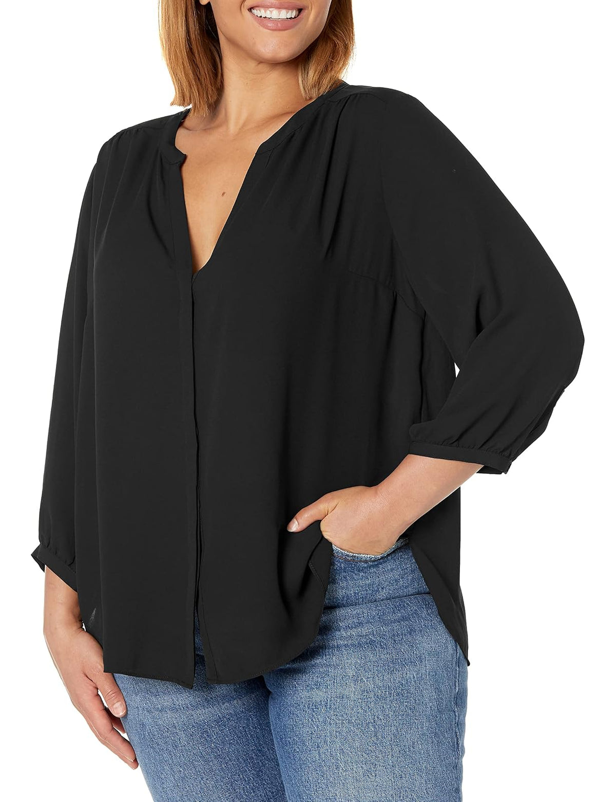 NYDJ - Blusa Pintuck para Mujer, Talla Grande