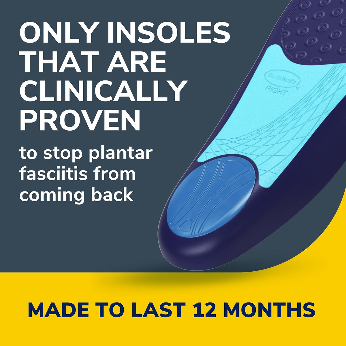 Dr. Scholl's - Ortesis Dr. Scholl's para aliviar el dolor para fascitis plantar para mujeres, 1 par, tallas 6-10