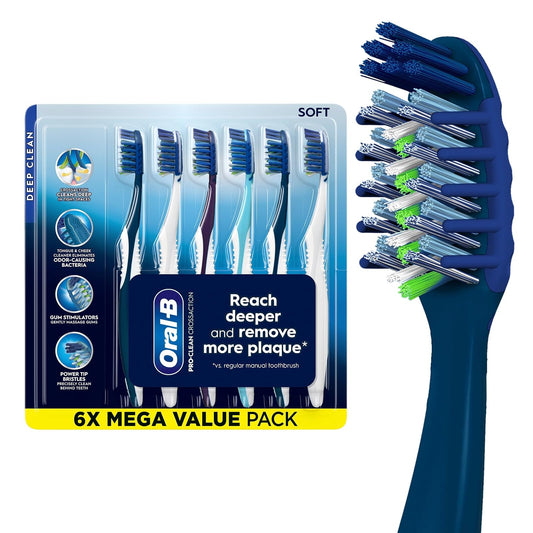 Oral-B Pro Health All In One Soft Toothbrushes, 6 Count