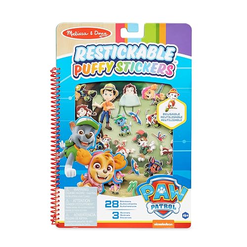 Melissa & Doug Paw Patrol Pegatinas Esponjosas Reutilizables - La Selva (28 Pegatinas Reutilizables)