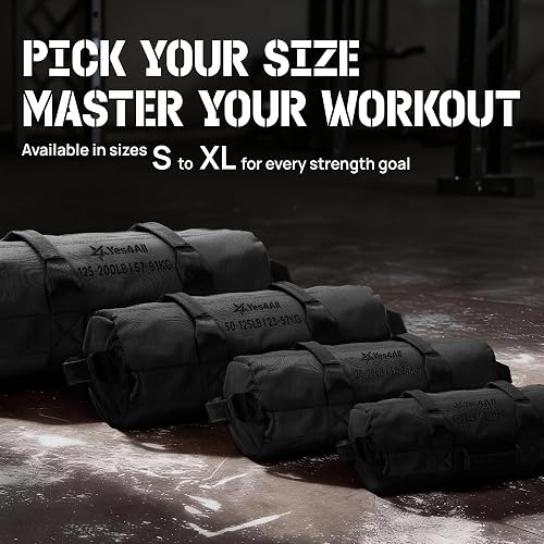 Yes4All Sacos de Arena para Entrenamiento, Sacos Ajustables sin Relleno para Entrenamiento con Asas, Varios Colores y