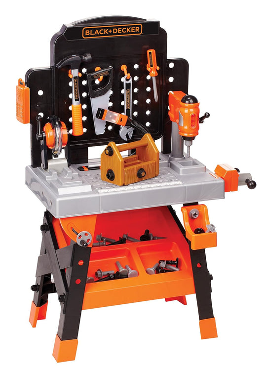 BLACK+DECKER Power Tool Workshop - Build Your Own Tool Box – 75 Realistic Toy Tools and Accessories