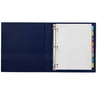 Avery - Separadores de etiquetas blancas imprimibles con pestañas grandes para carpetas de 3 anillos, 8 pestañas por juego, blanco, ideal para suministros de oficina, suministros escolares