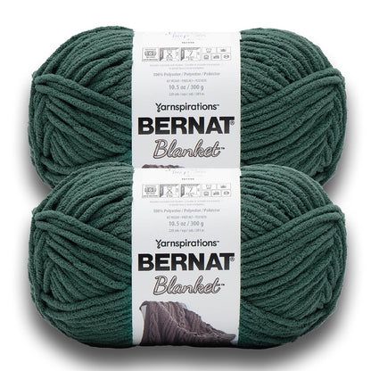 Bernat Blanket Estambre Chenille, Paquete de 2, Súper Voluminoso - Deep Sea