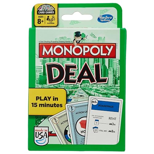 Hasbro Monopoly Deal Juego de Cartas, Multicolor, Estándar