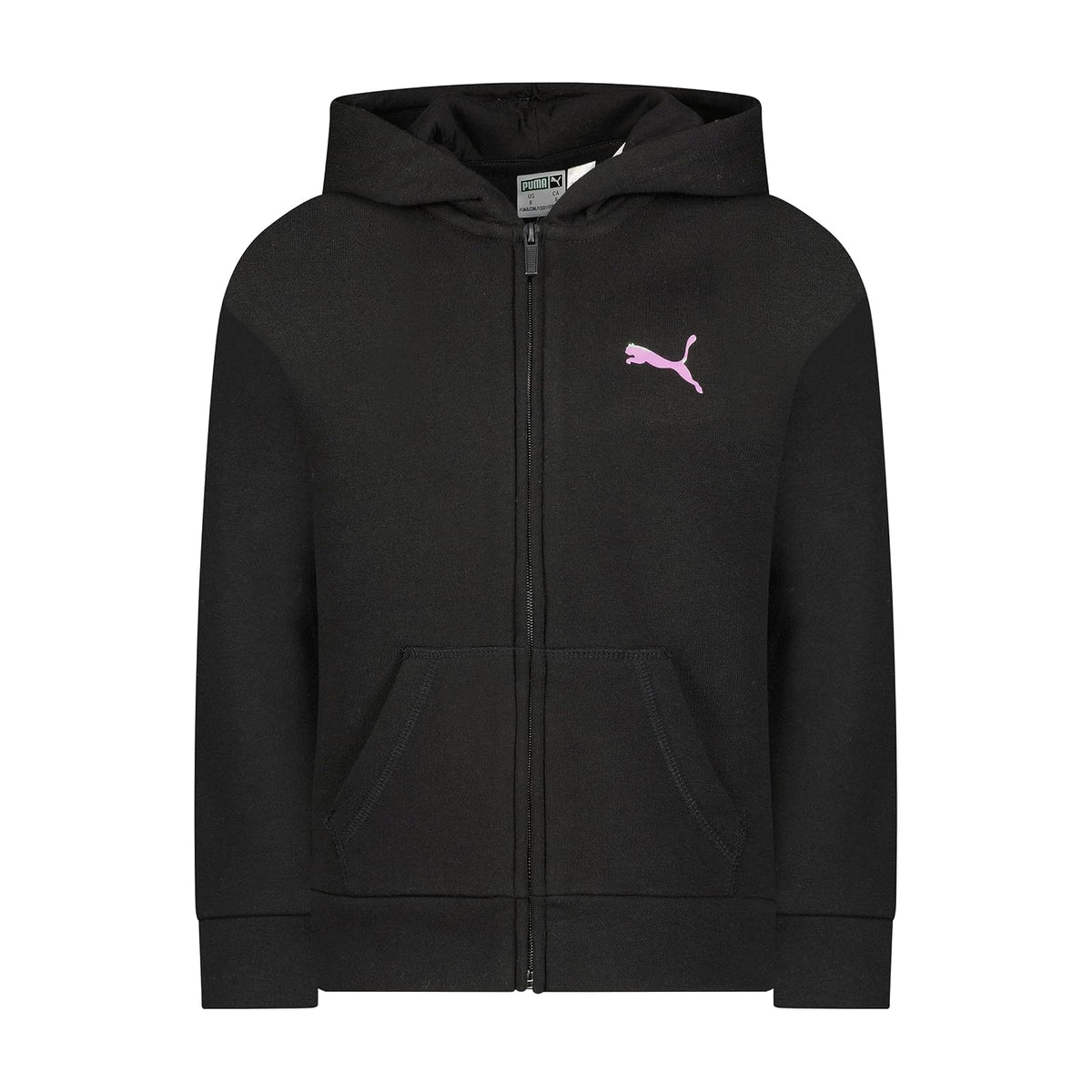 PUMA Core Sudadera con Capucha y Cierre para niña - CH - Negro Puma