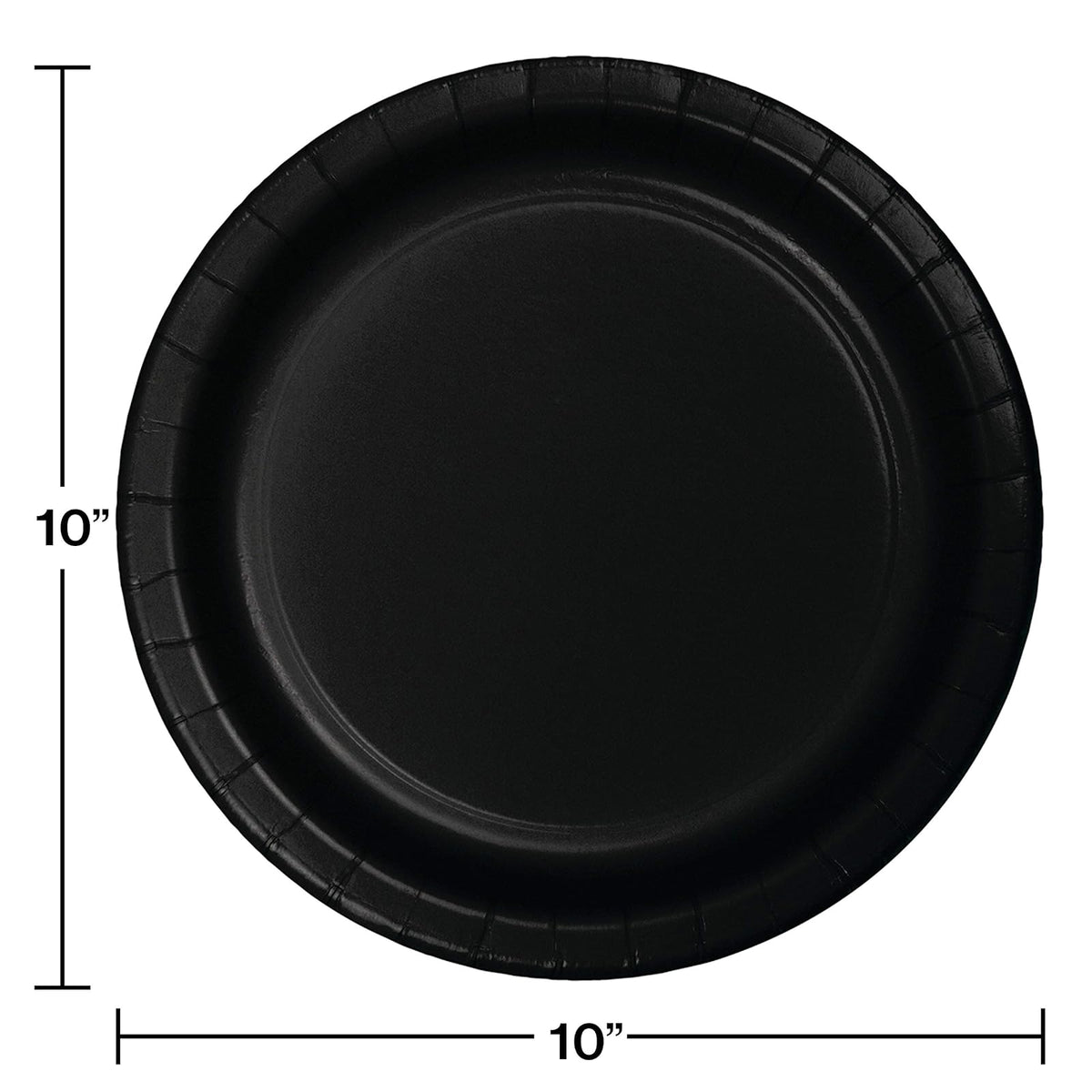Creative Converting - Platos de papel para banquetes, 26 cm, color negro