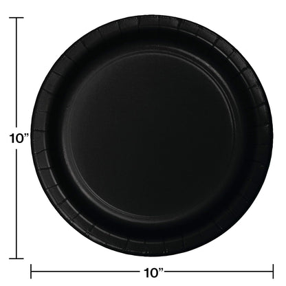 Creative Converting - Platos de papel para banquetes, 26 cm, color negro