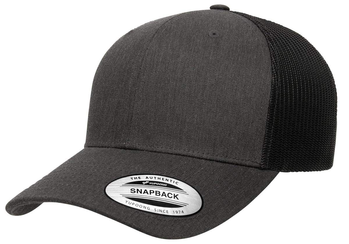 Yupoong Gorra de Camionero Retro. Sombrero para Unisex Adulto - Jaspeado Oscuro - Talla Única