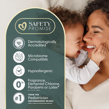 Pampers Amore, tamaño 4 (15-35 libras), 58 unidades, nuestro mejor pañal, hipoalergénico y sin fragancia, hasta 100% a prueba de fugas, suave como la cachemira