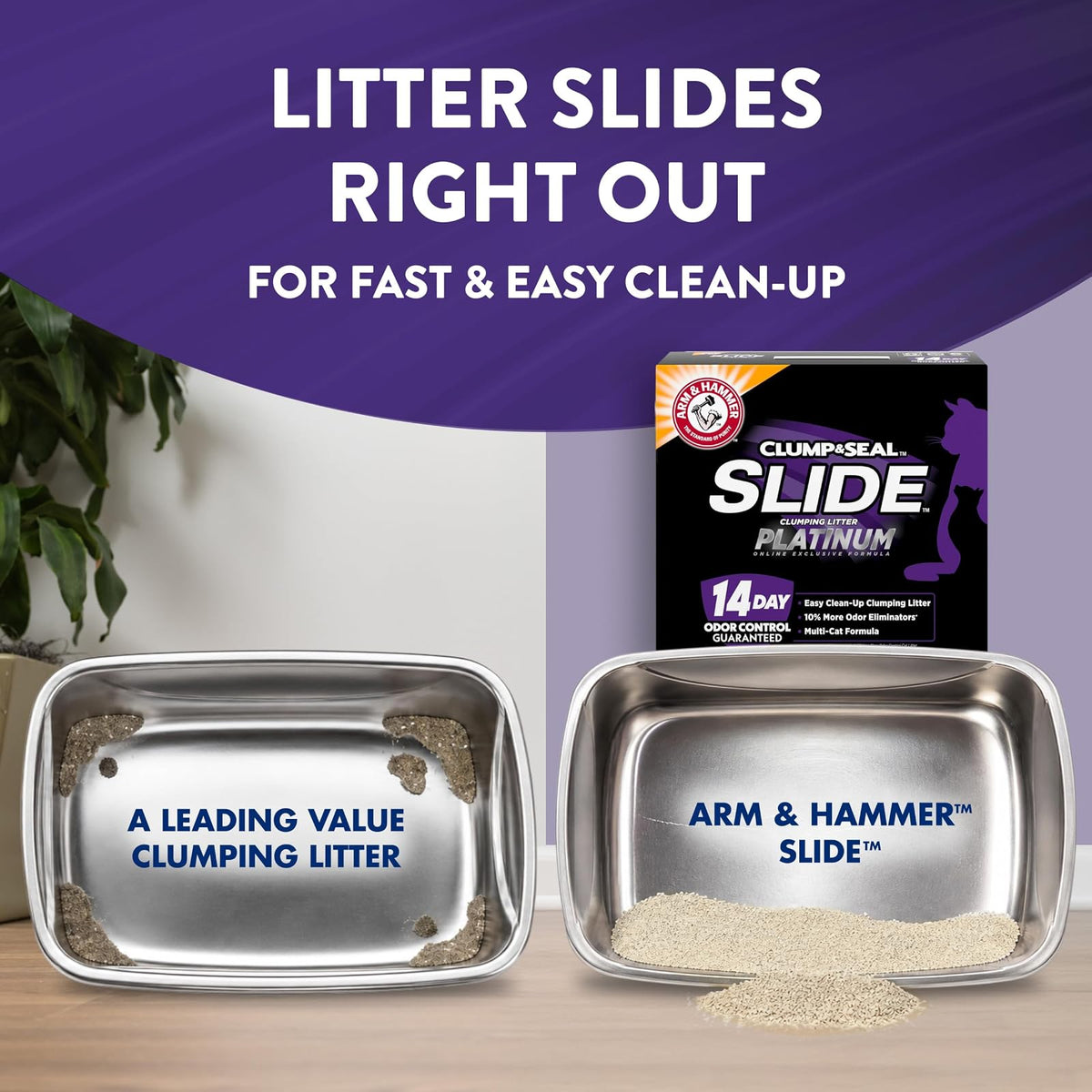 Arm & Hammer Slide Platinum - Arena para Gatos, multigato, 18 Libras
