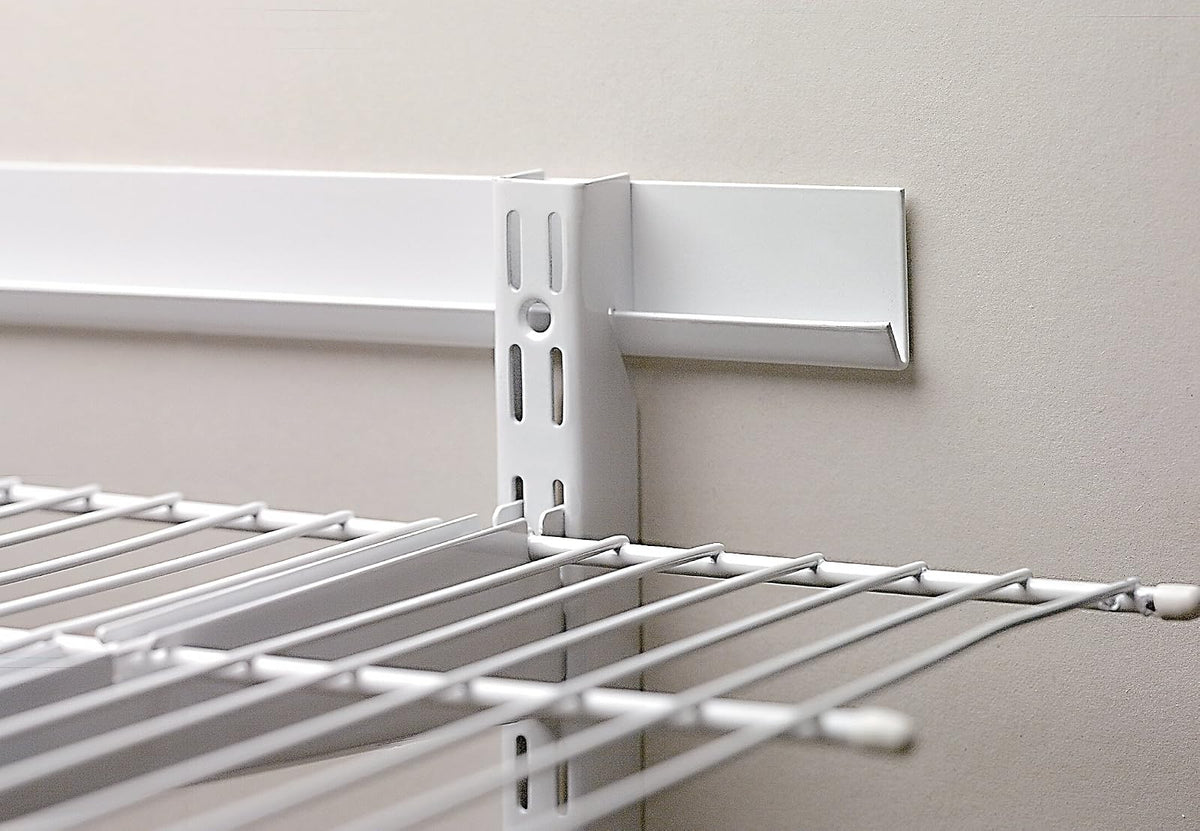 Rubbermaid FastTrack Rail de 40 Pulgadas | Acero Resistente Blanco, 1.01 m, Hogar, Lavandería, Baño, Barro, Despensa, Clóset de Lino