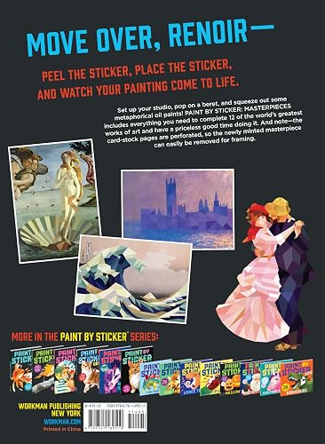 Paint by Sticker Masterpieces: Re-Create 12 Iconic Artworks One Sticker at a Time!