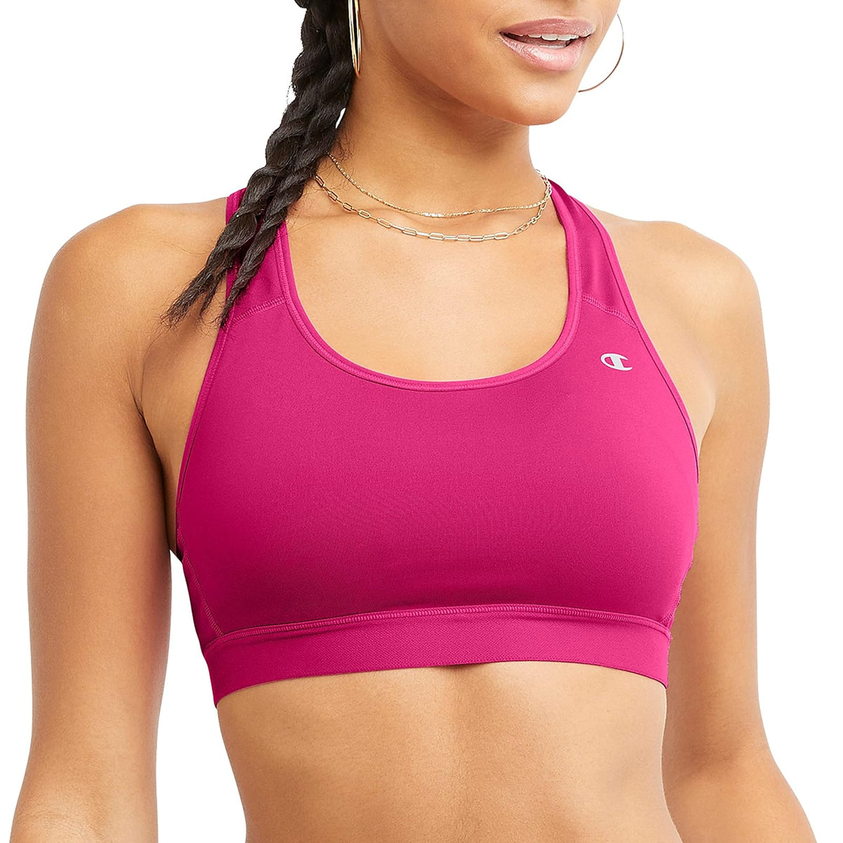 Champion Brasier Deportivo de Compresión Alto Impacto - 2XL - Fucsia fantástica.