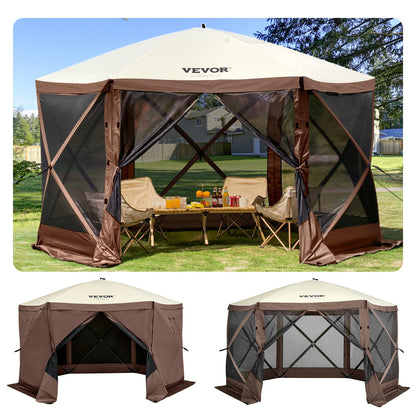 VEVOR - Tienda de campaña con Ventana de Malla, 10 x 10 pies, Tienda de campaña emergente de 6 Lados con Ventanas de Malla, Bolsa de Transporte portátil, estacas de Piso, Tiendas de campaña Grandes