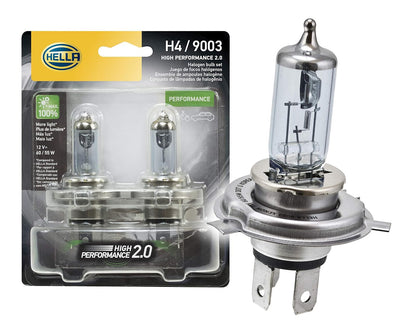 Hella 9003 2.0TB Kit de 2 Focos de Alto Rendimiento H4 2.0, Blanco Azulada