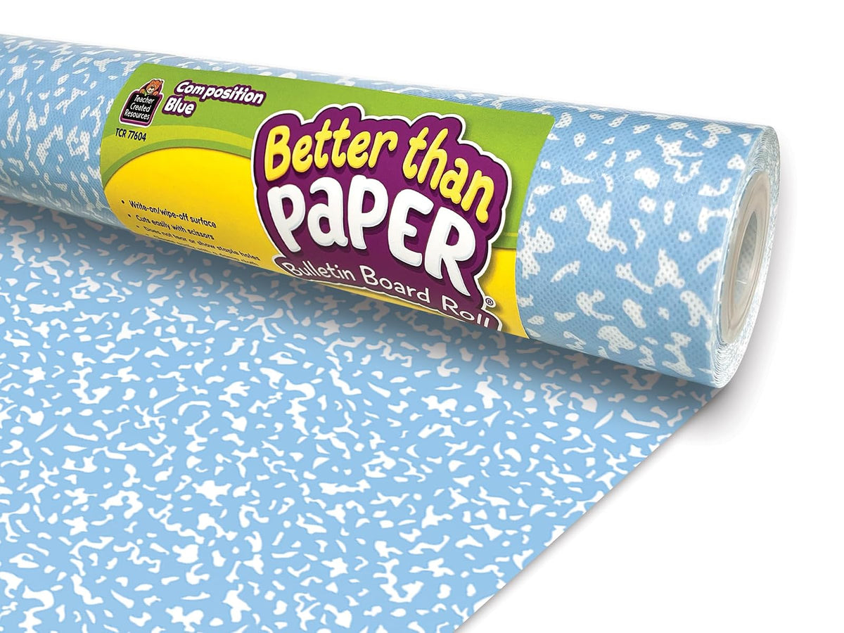 Teacher Created Resources Composition Blue Better Than Paper® Rollo de tablero de anuncios (TCR77604)