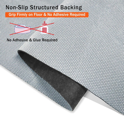 NYFITY - Tapete para Silla de Oficina para Suelos Duros, Antideslizante, Resistente para Silla de computadora para Piso de Madera Dura, 30 x 55 Pulgadas, Negro