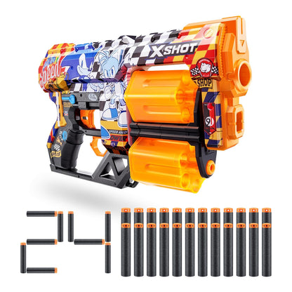 Zuru X-Shot Skins Dread Blaster de Dardos con 24 Dardos - Super Speed