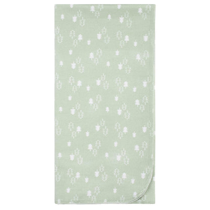Gerber - Manta para bebé recién Nacido, 100% Franela de algodón, Color Blanco Bosque, 5 Unidades (Paquete de 1)