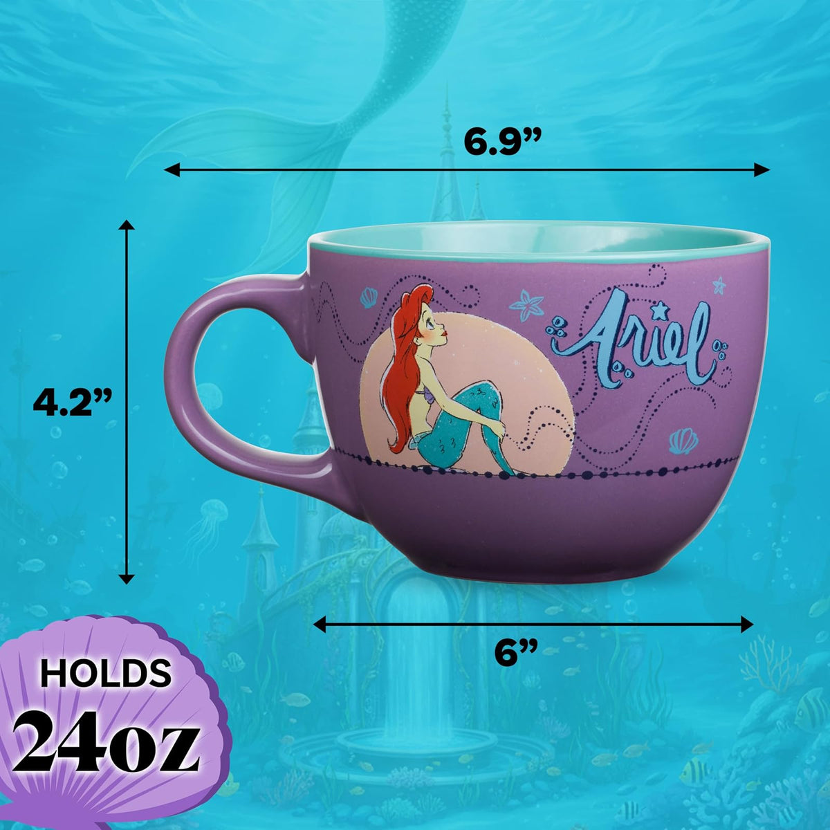 Silver Buffalo Taza, Multicolor, 24 oz, 1